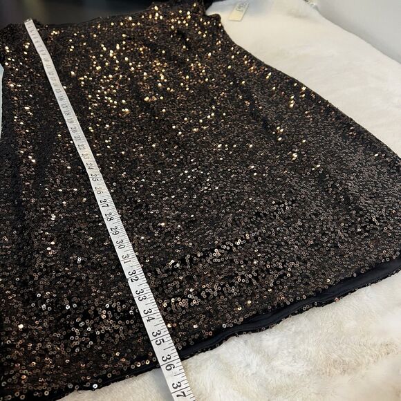 Eliza J Black & Gold Sequin Cocktail Dress NWT Women’s 14 EJ3M7111 - Picture 10 of 10